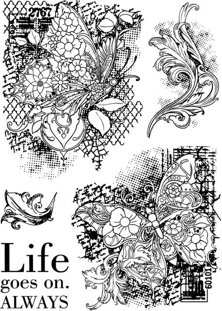 Silikonstempel Ciao Bella Ethereal Life goes on transparent - Bild 1