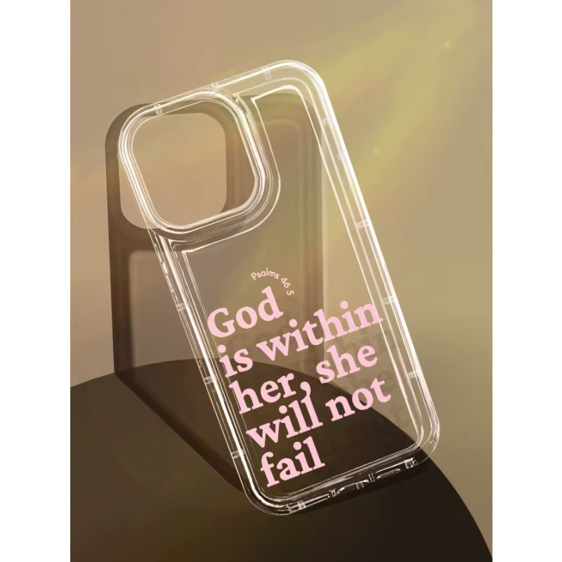 DecoPhone Transparente TPU Handyhülle Minimalist Jesus Graphic Letter für iPhone 11 bis iPhone 17 Pro Max Plus Serie - Bild 3