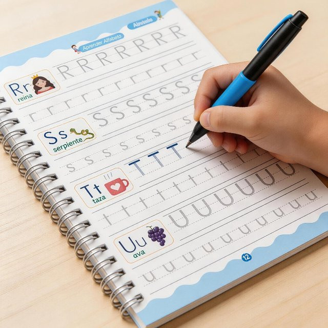 BOHY Spanisches Alphabet-Übungsheft für Kinder in Mehrfarbig mit Schreibübungen für Buchstaben und Schriftarten - Bild 1