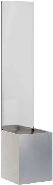 vidaXL Garten Sichtschutz-Leinwand Silber aus Edelstahl B: 32 cm, H: 140 cm - Bild 1