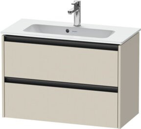 Duravit Waschtischunterschrank Ketho.2 Compact mit 2 Schubladen, wandhängend, Tau matt, B: 81 cm, T: 39 cm, H: 54,9 cm - Bild 1
