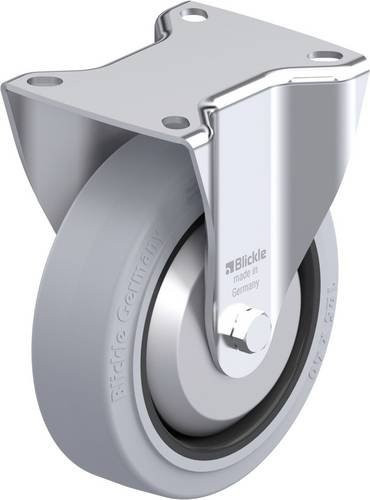 Blickle B-POEV 125XR-SG-FA Stahlblech-Bockrolle in Schwarz-Grau mit 125 mm Rad-Durchmesser und 250 kg Tragfähigkeit - Bild 1