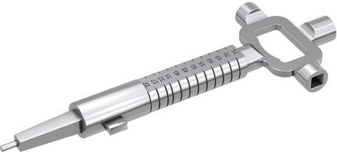 BASI Universal-Steckschlüssel aus Zinkdruckguss in Silber - Bild 1