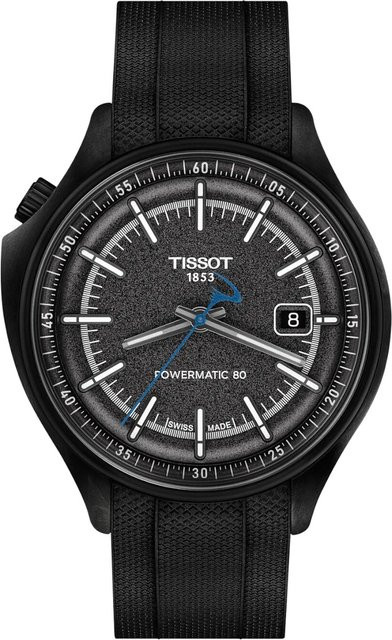 Tissot Herrenuhr Automatik, Edelstahl, 43 mm, Silikon, Grau, 10 ATM - Bild 1