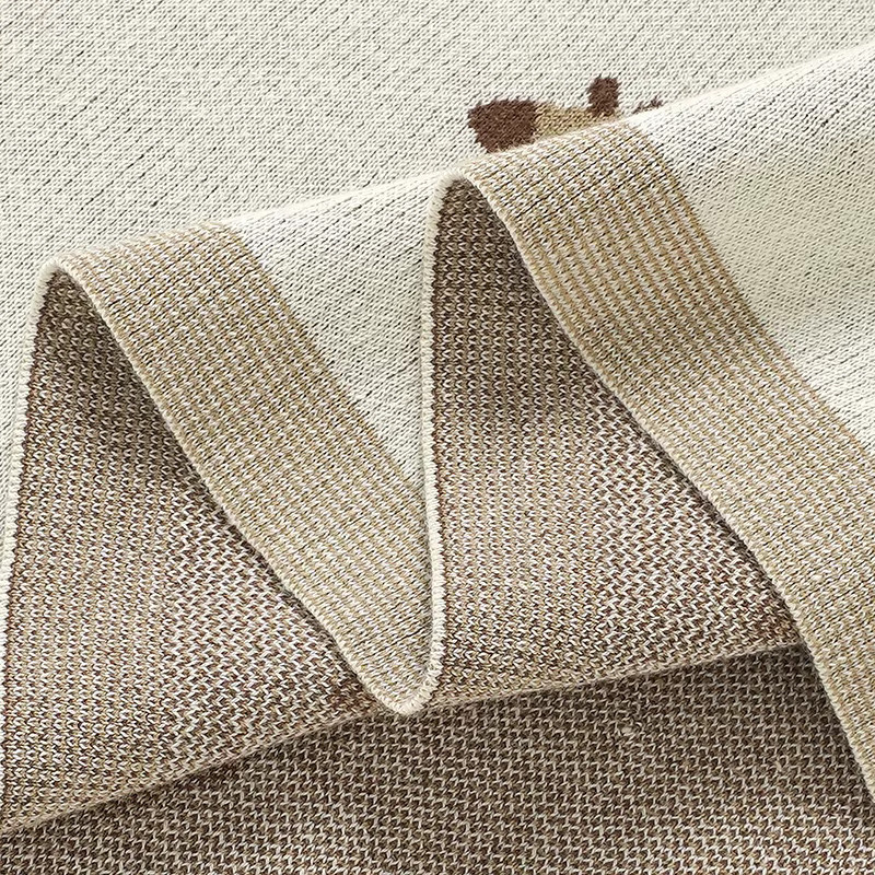 Mimixiong Hirsch-Baby-Baumwolldecke in Beige, gestrickte Wickeldecke für Neugeborene, B/B: 100 x 80 cm - Bild 1