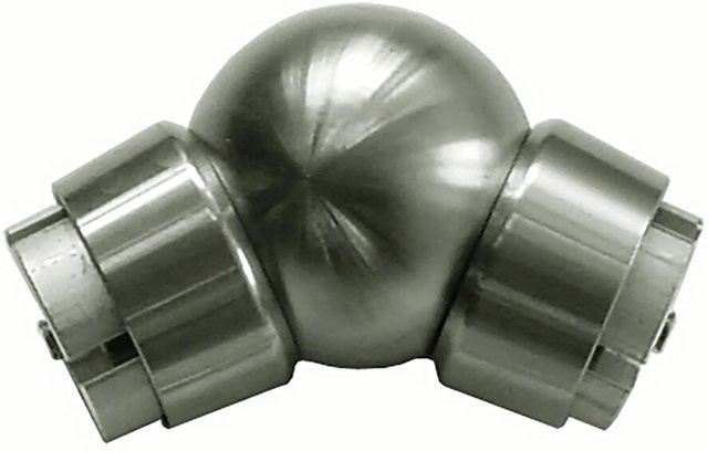 Treba Kugelgelenk E83 mit Ringadapter und Rohrkupplung aus V2A Edelstahl in Silber, B/T/H: 50 x 50 x 120 cm, 180 cm Höhe - Bild 1