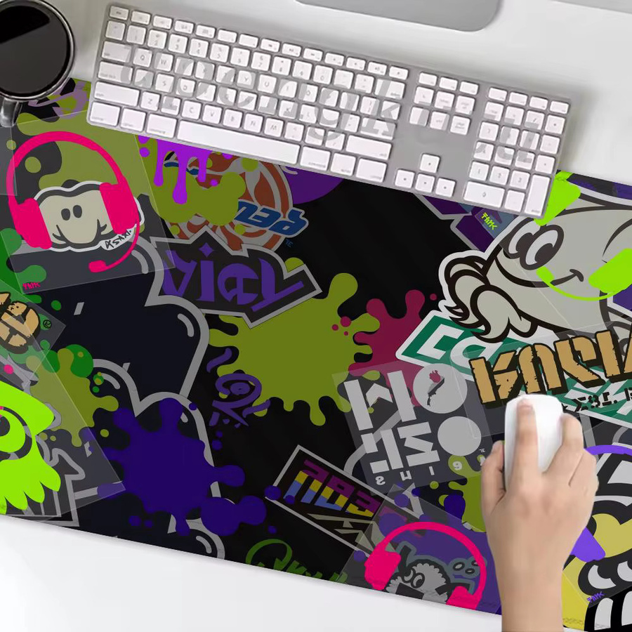 XXL Gaming Mousepad mit Anime-Design für Notebook und Tastatur, Schwarz/Mehrfarbig - Bild 5