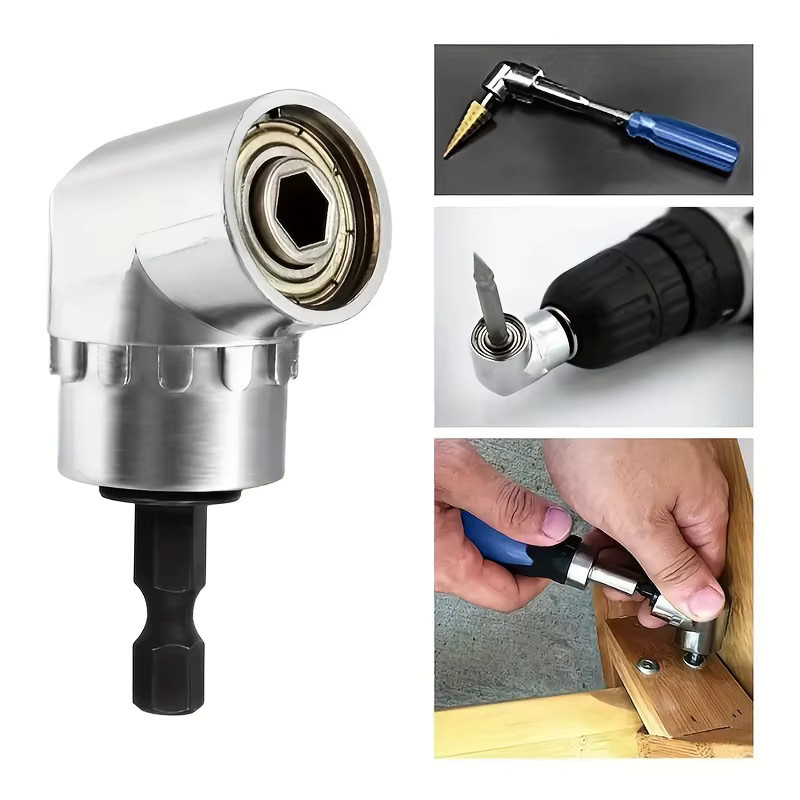 ZUOMU Flexibles 105 Grad Winkeladapter Set für Bohrer und Schraubendreher mit Bohrerbefestigung und Buchsen-Adapter - Bild 5