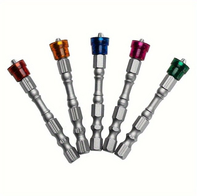 ZUOMU 5-teiliges Set magnetische Bohrer-Schraubendreher-Bits aus S2-Stahl mit 1/4 Zoll Sechskantschaft und Kreuzkopf - Bild 1