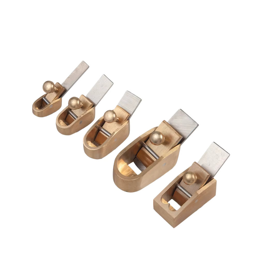 5er Set Mini-Hobel aus Messing für Geigenbau und Holzbearbeitung in Gold - Bild 1