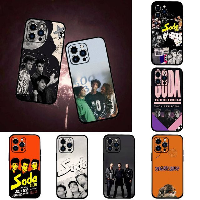 Mesuca Handyhülle im Soda-Stereo-Band-Design für iPhone 11 bis iPhone 17 Pro Max Plus, weiches TPU, Multicolour - Bild 1