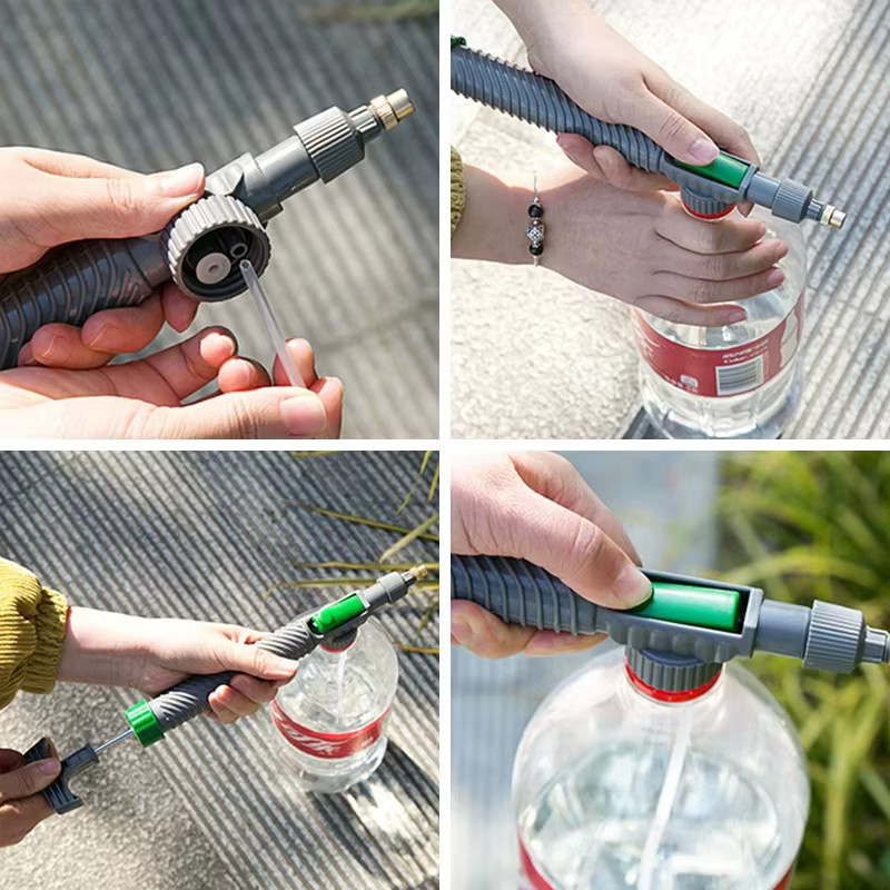 Manuelle Hochdruck-Luftpumpe als Sprühgerät für die Gartenbewässerung mit druckverstellbarem Sprühkopf - Bild 5