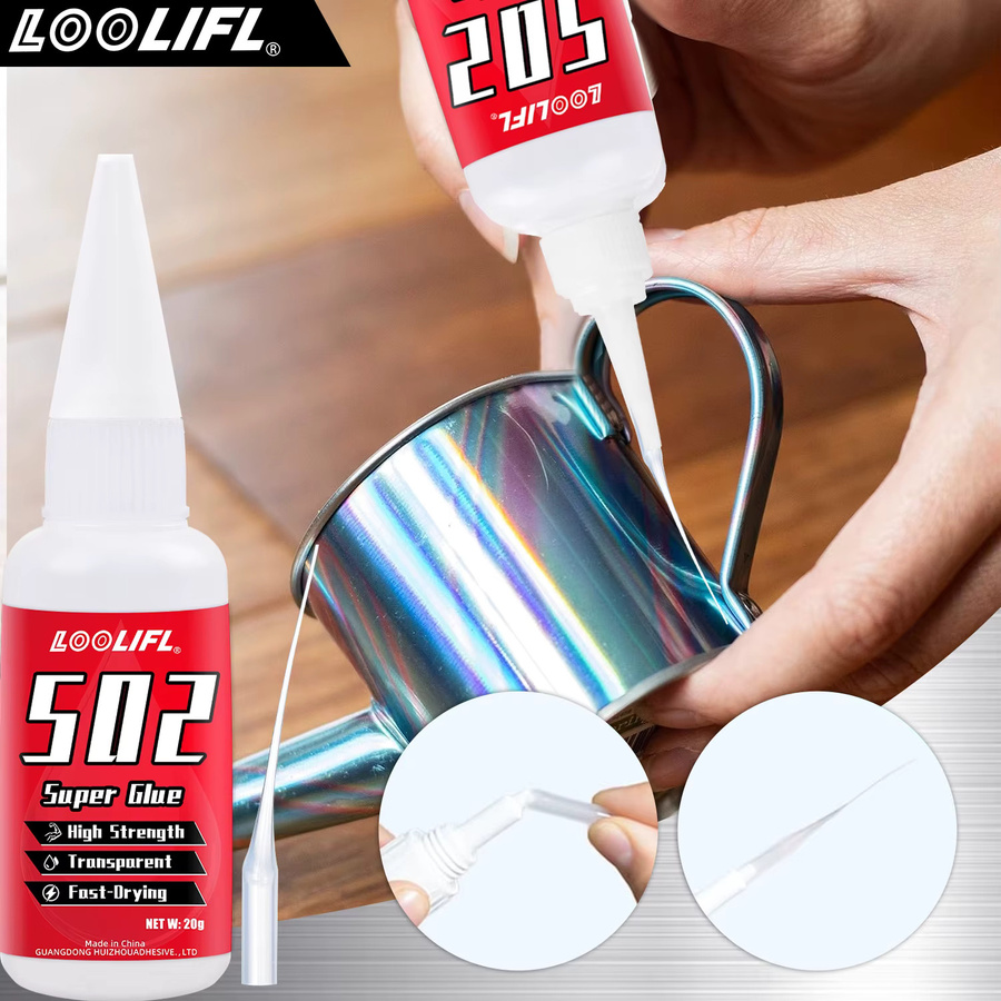 Loolifl 502 Superkleber Cyanacrylat in Transparent für Leder, Gummi, Holz und Metall - Bild 4