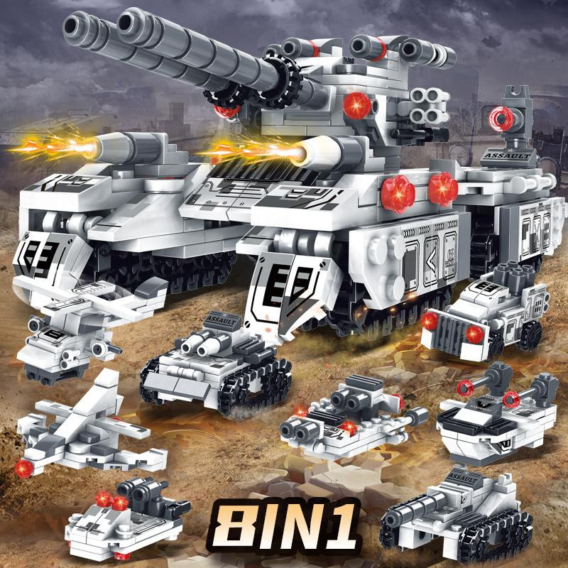 Bai Fen Bai dolls and toys WW2 Militärfahrzeug Panzer Flugzeug LKW Bausteine 8-teiliges Set - Bild 5