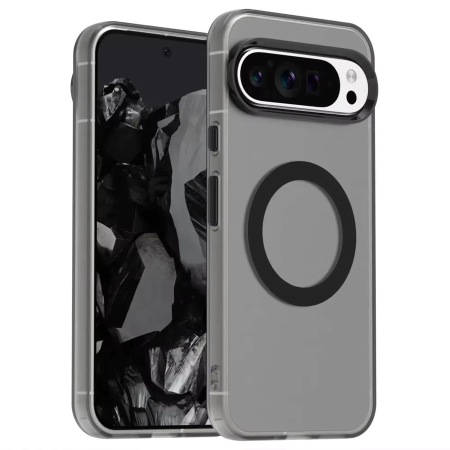 Stoßfeste magnetische Crystal Matte Hülle für Google Pixel 10 9 8 Pro XL 9A 8A in Candy Color Transparent/Grün mit kabellosem Laden - Bild 2