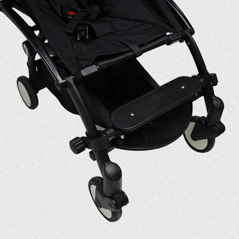 Einstellbares Kinderwagen Trittbrett als Fußstütze und Pedal in Schwarz und Multicolor - Bild 2