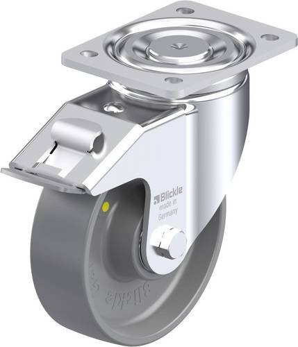 Blickle Stahlblech-Lenkrolle LH-PO 160K-FI-ELS in Grau mit 160 mm Rad-Durchmesser und 450 kg Tragfähigkeit - Bild 1