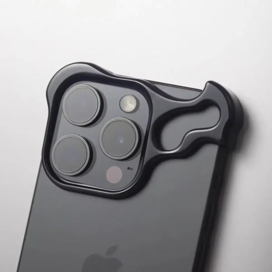 Stoßfeste Metall-Bumper-Handyhülle aus Aluminium für Apple iPhone 13 14 15 16 17 18 Pro Max Plus inklusive Linsenschutzfolie in Silber und Lila - Bild 3