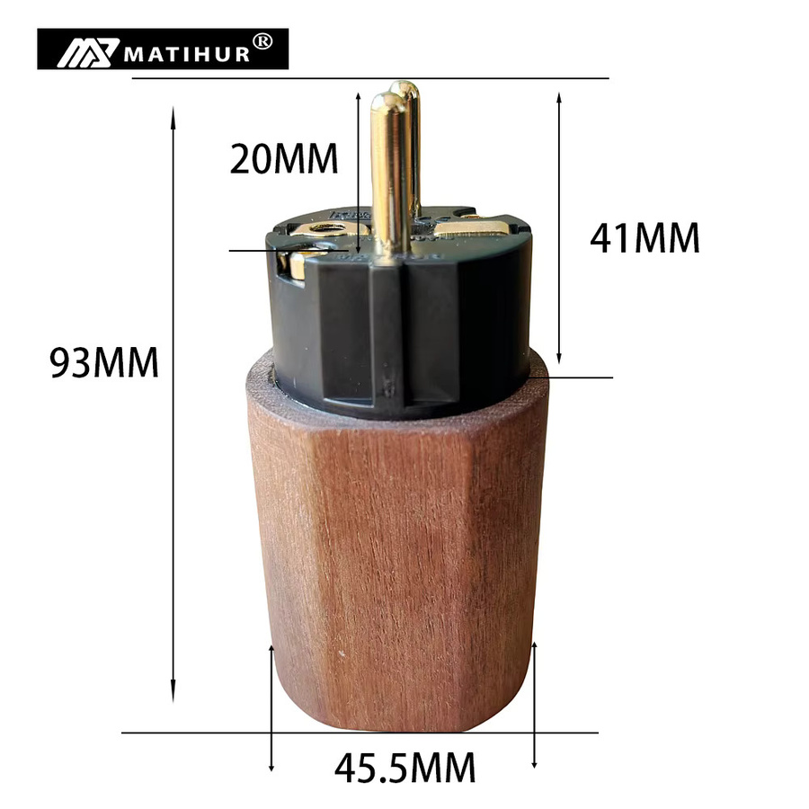 MATIHUR Hifi Audio Power Portable EMI-Filter zur Geräuschreduzierung mit UK-Stecker in Braun - Bild 4
