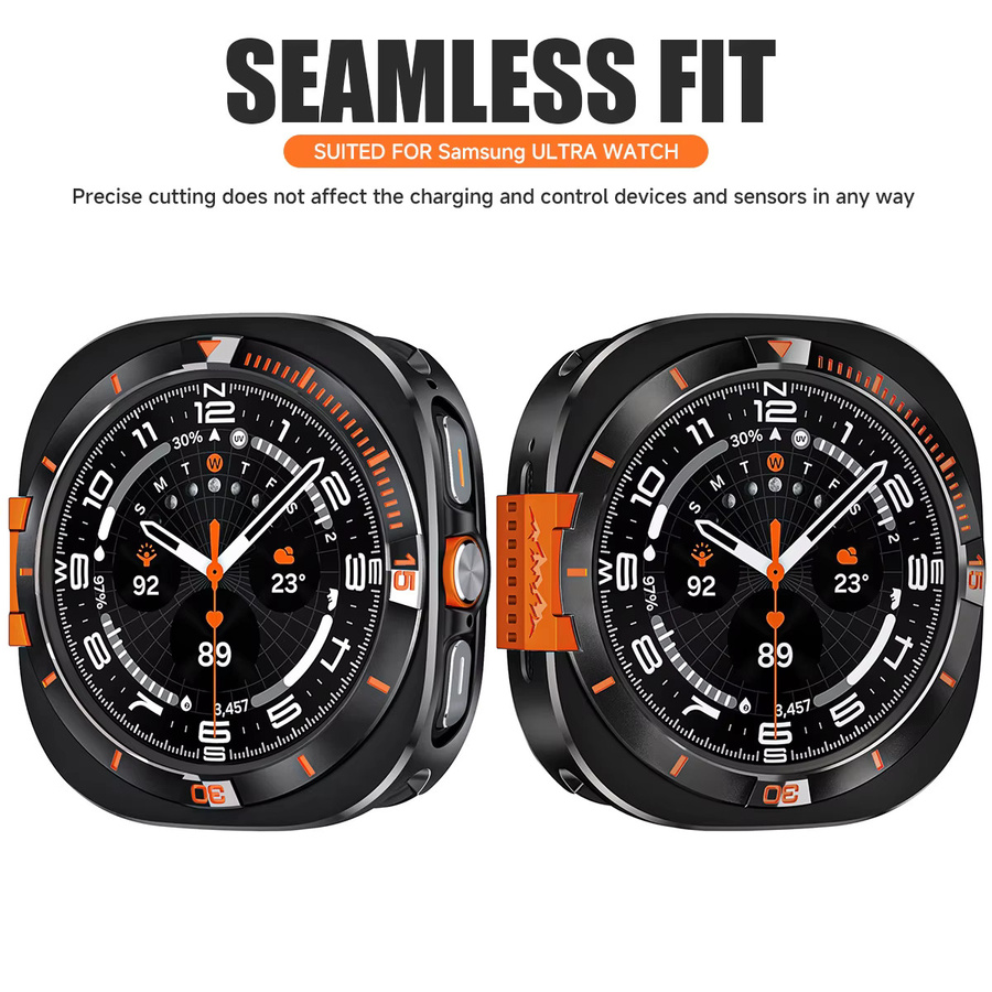 OAKCHARM Metall-Schutzhülle für Samsung Galaxy Watch Ultra, Schwarz - Bild 6