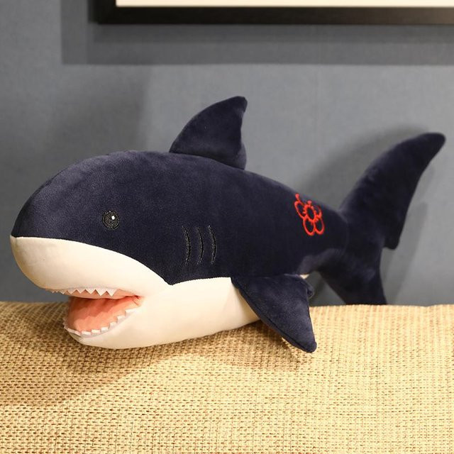 Yiran toy Kawaii Hai mit Handwärmer, Plüschtier, 50cm, Blau - Bild 1