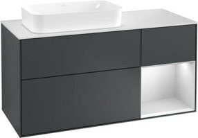 V&B Waschtischunterschrank Finion in matt blau lackiert, Breite: 120 cm, Tiefe: 50,1 cm, Höhe: 50,1 cm - Bild 1