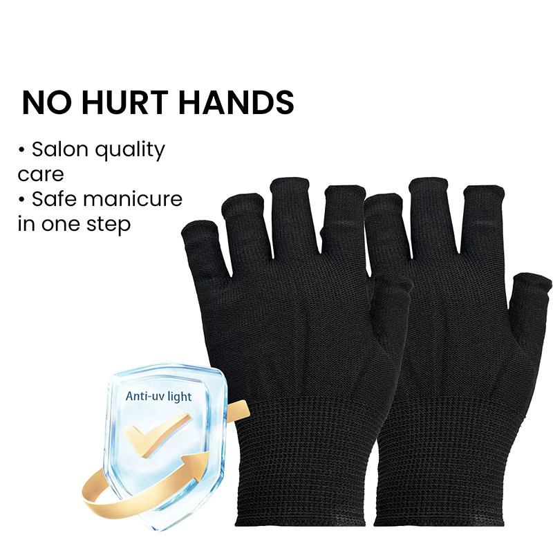 KuZHEN Nagelhandschuhe, fingerlos, Anti-UV, Unisex - Bild 4