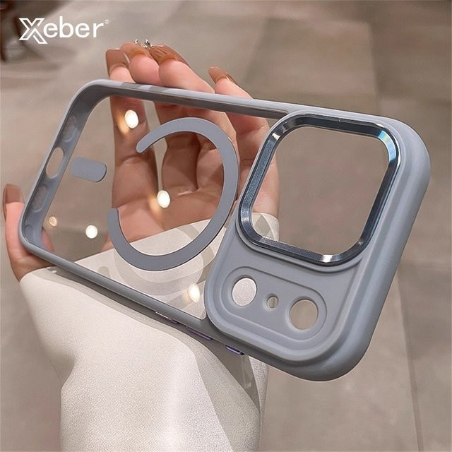 Xeber MagSafe Armor Hülle für iPhone 17 Pro Max in Transparent, Acryl Schutzhülle mit Magnetic Wireless Charging und Kamera Control Buttons - Bild 1
