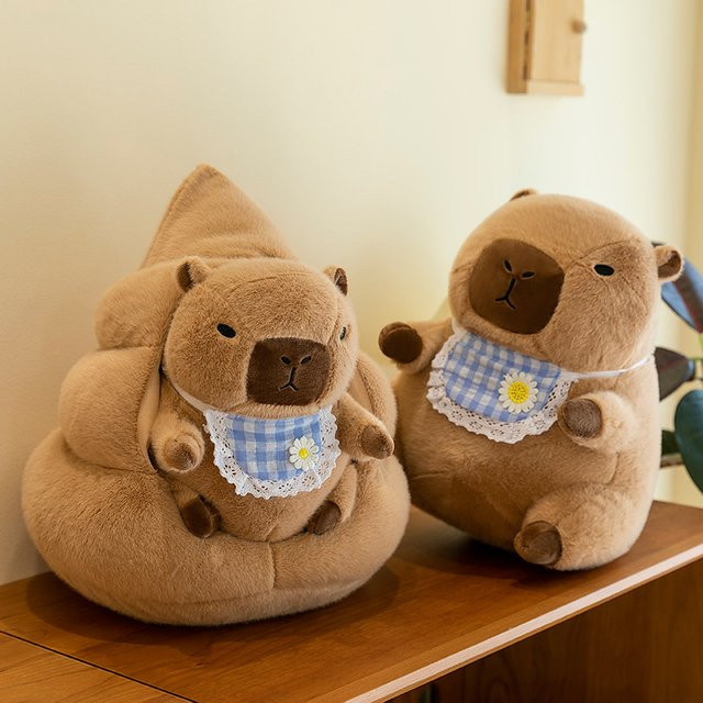 Potdemiel Kack-Capybara-Plüschtier, braun - Bild 1