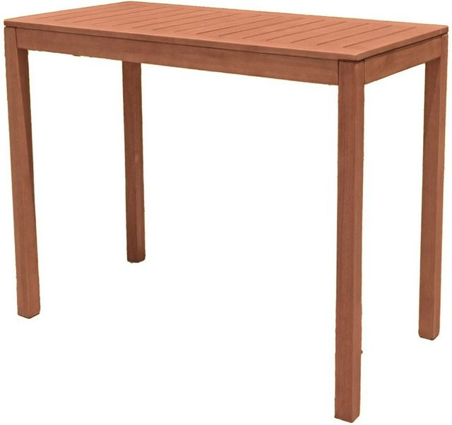 DELUKE Bartisch NIKLAS aus Eukalyptusholz in Natur, Bistrotisch und Stehtisch, B/T/H: 100 x 60 x 120 cm - Bild 1