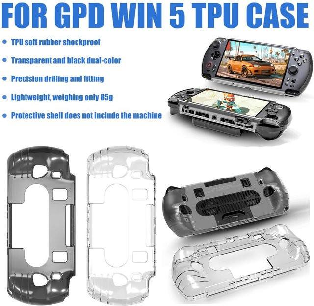 Transparente TPU Schutzhülle für GPD Win5 Gaming Handheld aus weichem Gummi - Bild 1
