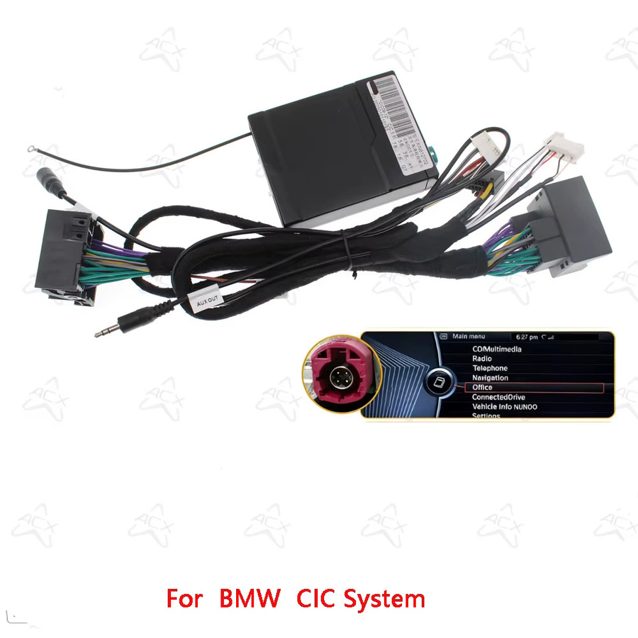 KARUISI Autoradio-Verkabelungsadapter für BMW NBT CCC CIC EVO System mit CANBUS Box und 16-Pin Kabelbaumadapter für 2DIN Head Unit Stereo-Stecker in Schwarz - Bild 3