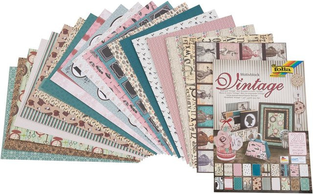 Motivblock Vintage II von folia in Multicolor - Bild 1