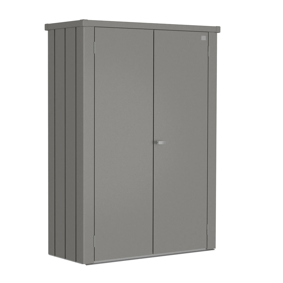 Biohort Terrassenschrank Romeo in Quarzgrau-Metallic mit Soft-Close-Türen und Regalen, B/H/T: 132 x 181 x 57 cm - Bild 2