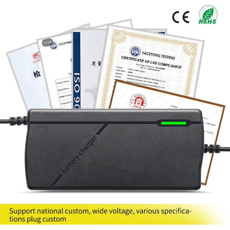 WAPUNO Intelligentes Schnellladegerät für 72V 20S Lithium-Ionen-Akkupacks, 5A, Schwarz - Bild 2