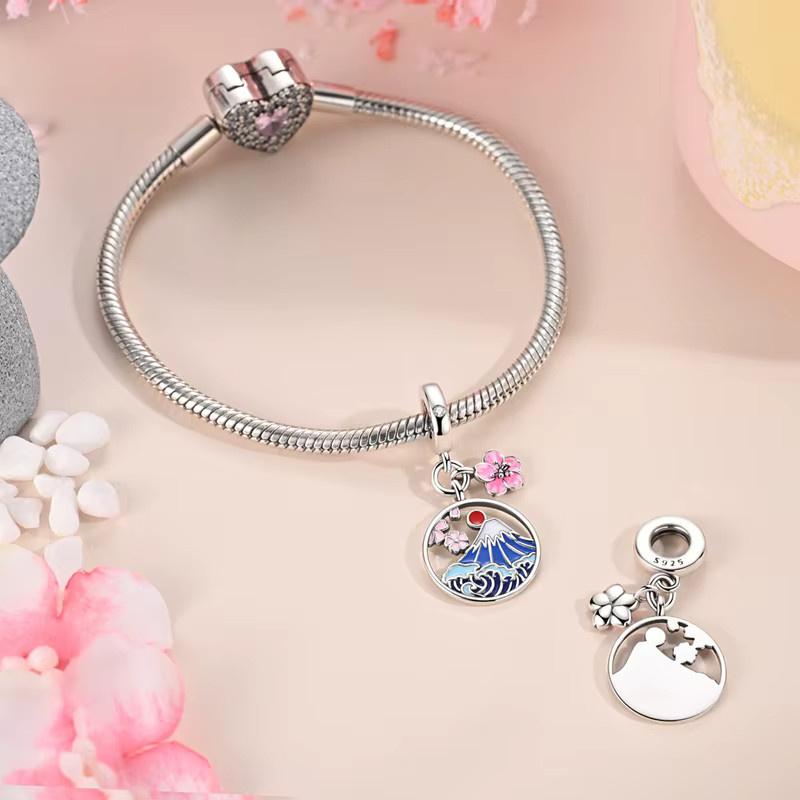 Charm Bead Mount Fuji, 925 Sterlingsilber, Damen - Bild 2