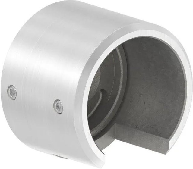 FeNau Wandbefestigung aus Edelstahl V4A für Rohr Ø 42,4 mm in Silber, Ausführung Links - Bild 1