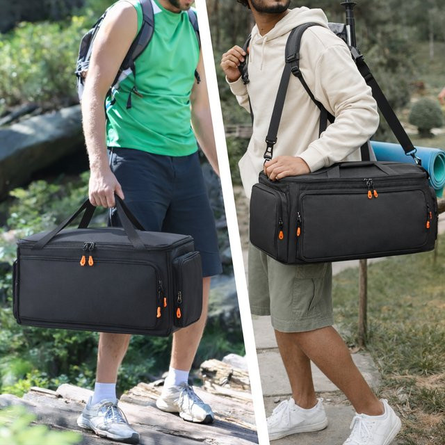 APWIKOGER Reise-Aufbewahrungstasche mit Schultergurt für JBL PartyBox On The Go 2 in Schwarz und Orange - Bild 1