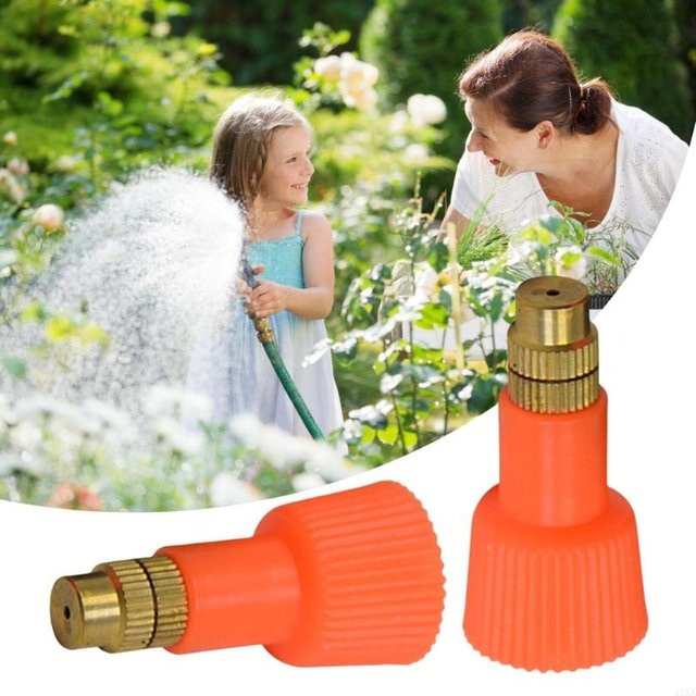 2er-Pack verstellbare Sprühdüsen aus Kunststoff in Orange für 2L bis 3L Flaschen - Bild 1