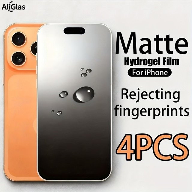 4er-Pack ZMZE Matte Hydrogel-Displayschutzfolie für iPhone 11 bis iPhone 17 Pro Max, Transparent - Bild 1