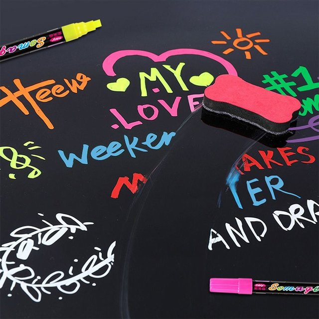 Multicolor Whiteboard-Stifte für Tafel und Glasfenster zum Staubfreien Löschen - Bild 1