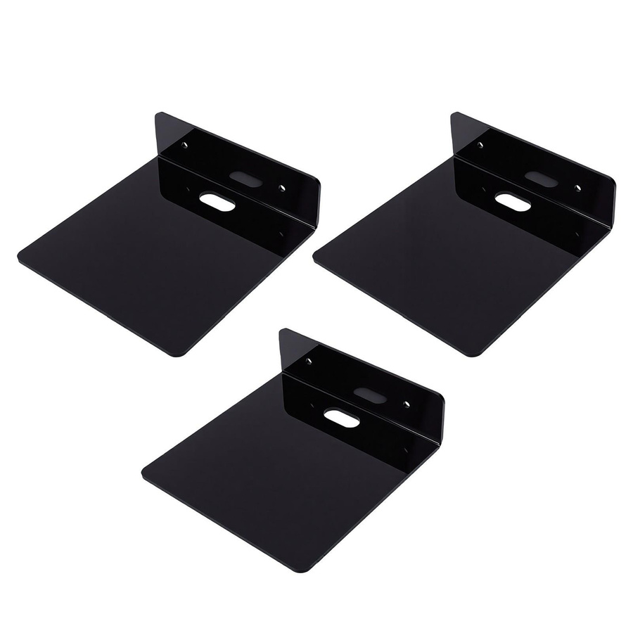 3er-Set Fishine Wandregale aus Acryl in Schwarz für Lautsprecher und Kameras zur Wandmontage - Bild 2