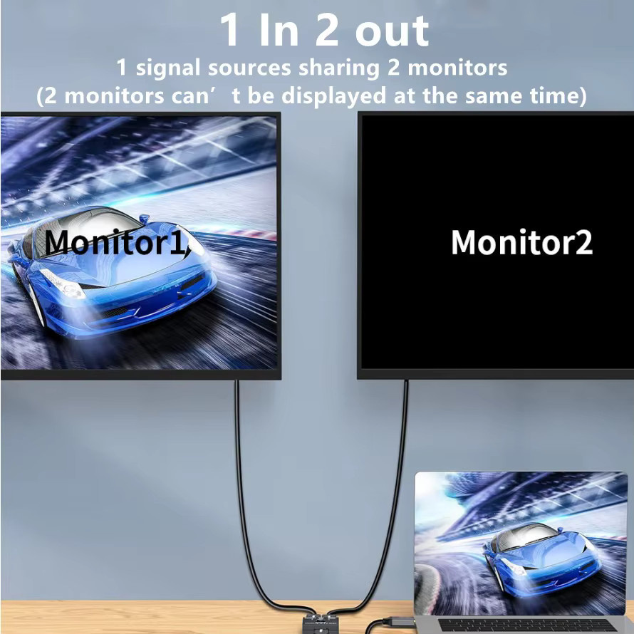 MnnWuu Bidirektionaler HDMI Switcher mit 2 Ports, 4K UHD, Schwarz - Bild 4