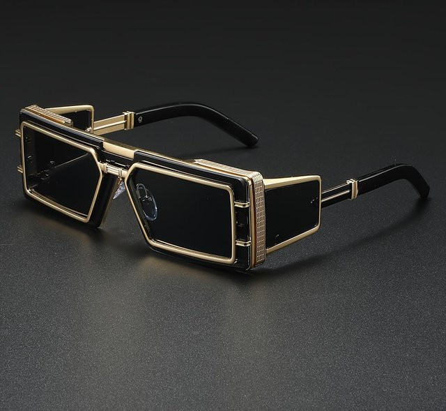 Dote Brille, quadratisch, Vollrand, Metall, schwarz, Damen - Bild 1