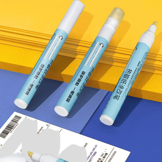 Thermischer Radiergummi Stift in Weiß zum Schutz deiner Privatsphäre auf Thermopapier-Etiketten und Belegen - Bild 1
