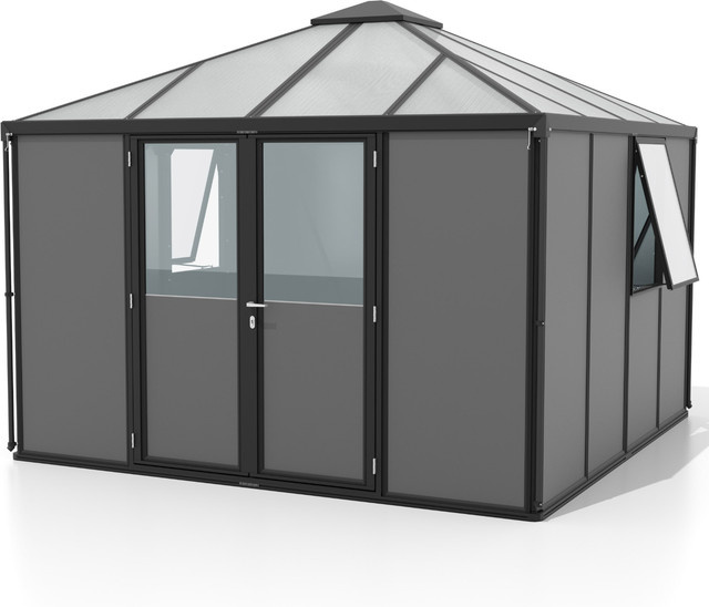 Vitavia Gerätehaus Universum mit Pavillondach in Schwarz/Anthrazit, 10,2 m² - Bild 1