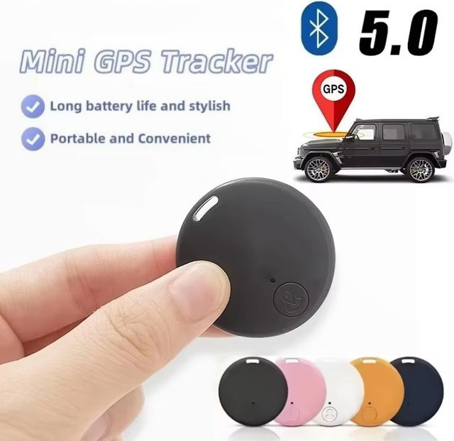 XMSJ Mini-GPS-Tracker mit Bluetooth 5.0 als Anti-Verlust-Gerät und Smart Finder in Pink für iOS und Android - Bild 1