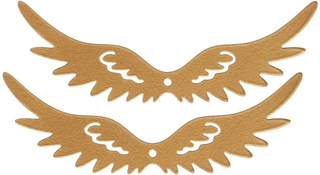 Glorex Engelsflügel Angelo in Gold aus Metall, Höhe: 10 cm - Bild 1