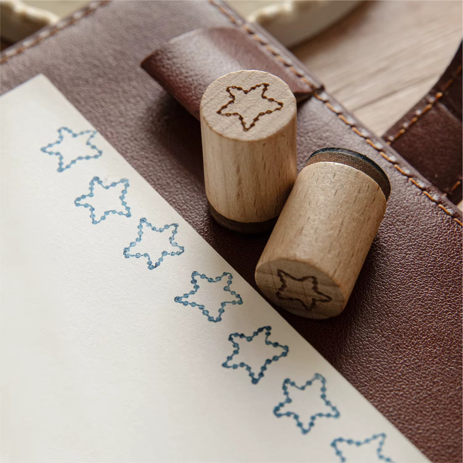 JIAMEI Holzstempel Wald-Serie im Retro-Stil für DIY Scrapbooking und Journaling in Braun - Bild 3
