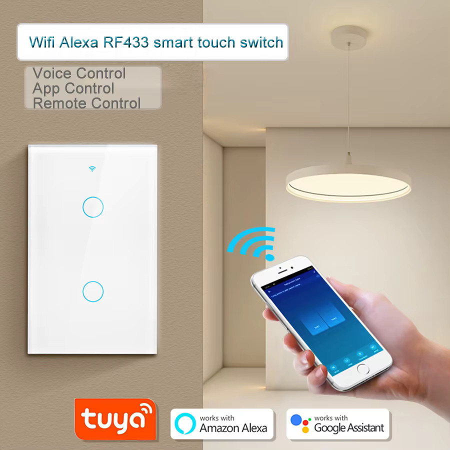 Tuya US Smart WLAN Touch Wandlichtschalter mit oder ohne Neutralleiter, 3-fach Ausführung, kompatibel mit Amazon Alexa und Google Assistant - Bild 4